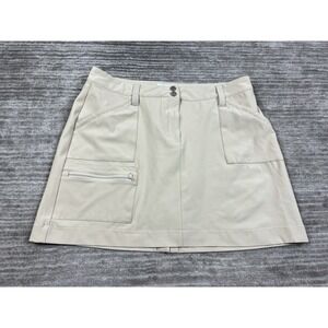 Women’s Cream Utility Skort with Front Pockets